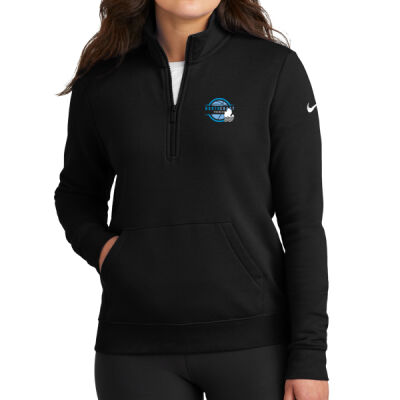 Nike Women's Club Fleece Sleeve Swoosh 1/2-Zip Thumbnail